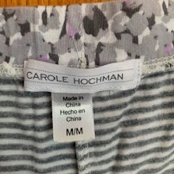 Women Carole Hochman Pull-On Drawstring Striped Shorts 100% Cotton Sz: M/M - Picture 2 of 5